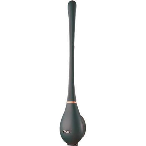 Brosse WC en silicone à tête plate et flexible brosse WC flexible en silicone brosse WC moderne à fixation murale sans perçage (1/5)