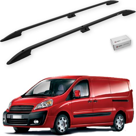 TURTLE kompatibel mit Fiat Scudo (Mk2) 2006-2016 / Kurze Version Dachreling Crown Schwarz (1/5)