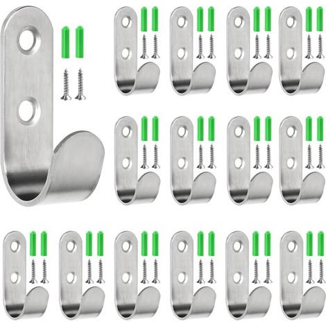 30PCS Crochet Bache pour Bâche de Remorque, Crochet d'arrimage en Acier Inoxydable Robustes Attache Bache Trailer Tarpaulin Bracket avec 60 Vis pour Accessoires de Remorque de Voiture (1/5)