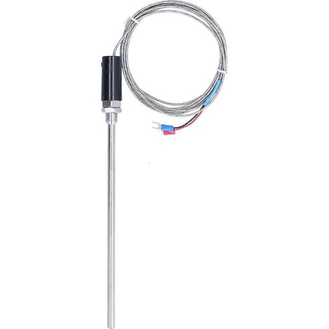 Thermoelement-Sensor Typ K Temperaturmessgeräte Edelstahl Industriezubehör 0‐600℃ WRNT‐014 Messgeräte