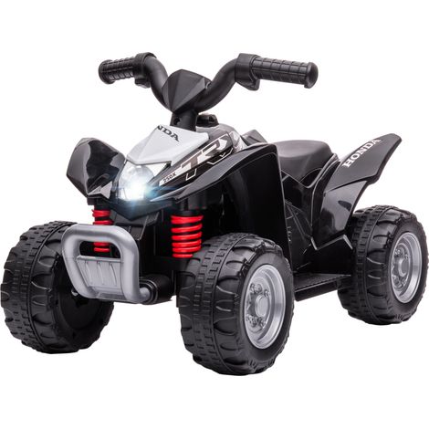 Quad électrique enfant jardin 1.5-3 ans 65.5 x 38.5 x 43.5 cm phares led autonomie 45 min design moderne en PP noir (1/5)