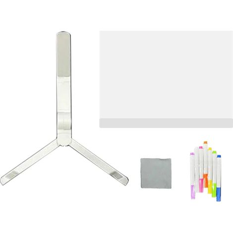 Tableau mémo LED avec 7 stylos, chiffon de nettoyage, lettres lumineuses en acrylique, tableau effaçable à sec avec support, tableau mémo lumineux multifonctionnel réutilisable (1/5)