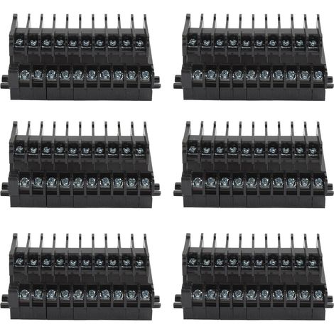 Borne à vis TBD-10 Rail DIN Double Niveau 2 Étages, Cuivre, 10A/600V, Bloc de Jonction (1/5)