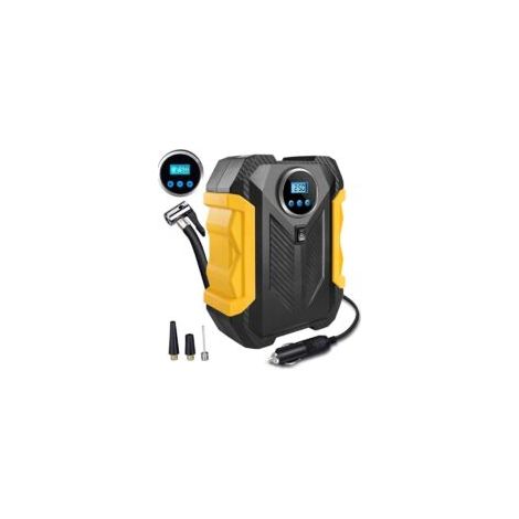 Bardusch-Compresseur D'air Portable Pour Gonfleur De Pneu Numérique,Pompe De Gonflage À Air Dc 12v Avec Écran Lcd Rétro-Éclairé Pour Pneus De Voiture,Vélos Et Autres Gonflables,Fonction D'arrêt Auto