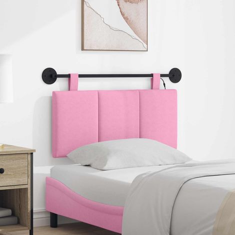 vidaXL Cabecero colgante Con luz LED Rosa Tela (1/5)