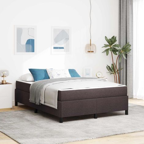 Boxspringbett mit Matratze Dunkelbraun 140 x 190 cm Stoff (1/5)