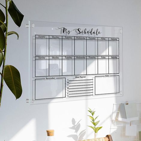bloc-notes Suspendu Pour L'agenda Hebdomadaire (grand) Avec Stylo, Tableau D'criture Acrylique Effaable Et Transparent, Conseils Pour Les Mmos (1/5)