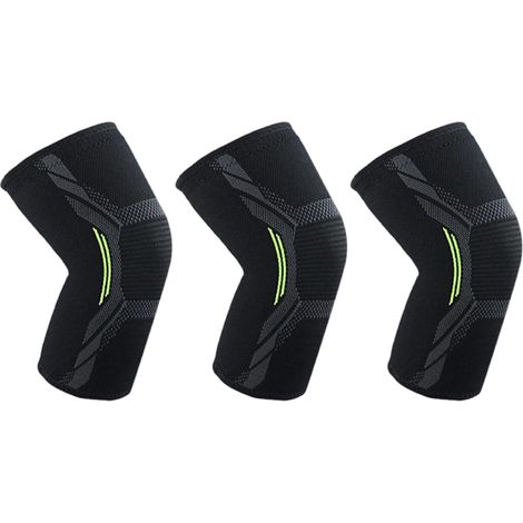 3X Breathable Basket-Ball Football Sport GenouillÈre Haute Élastique Volleyball GenouillÈres Attelle Support Genou Soutien ProtÉger XL (1/5)
