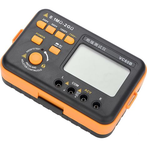 Testeur de résistance d'isolement numérique LCD VC60B, mégohmmètre, mesure 200 MΩ/2 GΩ