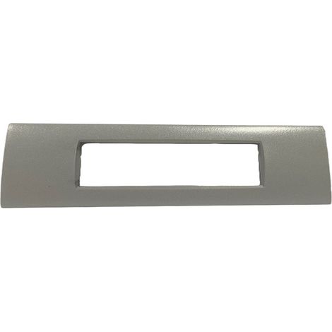 Placchetta per interruttore in metallo a 7 posti grigio pietra cassetta 507 compatibile con living air supporto cover (1/2)