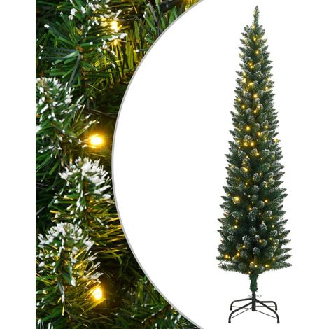 Sapin de Noël artificiel mince 300 LED 180 cm