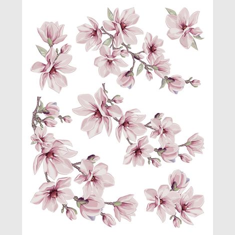 Sticker - Fleurs de magnolia - 14x20 cm
