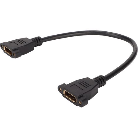 Câble d'extension DisplayPort 4K DP HD femelle-femelle avec trou pour écrou de fixation (1/5)