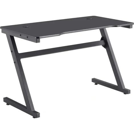 Gaming-Tisch aus Metall 60x100x75 cm schwarz