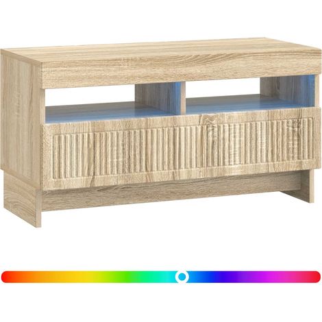 Maison Exclusive - LED-TV-Schrank Sonoma-Eiche Holzwerkstoff (1/5)