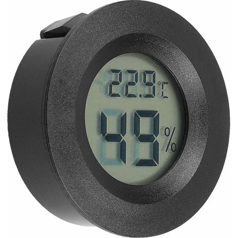 Mini thermomètre-hygromètre, thermomètre-hygromètre rond, instrument de mesure de l'humidité et de la température (1/4)