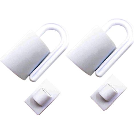 2pcs Protections de porte, plastique blanc, sécurité enfants, anti-pincement, usage intérieur (1/5)
