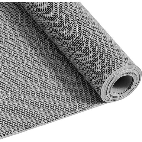 VEVOR Tappeto Antiscivolo Drenante 90 x 300 cm Tappeto a Griglia Antifatica per Spazi Umidi Piscina Pavimentazione Ristorante Terrazza, Rotolo di Tappetino Grigliato per Aree Umide Drenante, Grigio