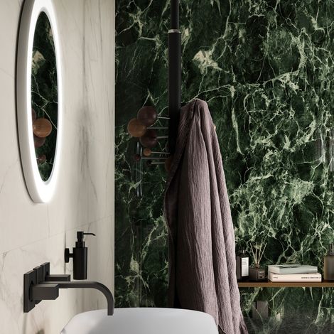 Carrelage Effet Marbre MARBLE CALEGARI Verde Aver 60x60cm Mat Sol et Murs (1/5)