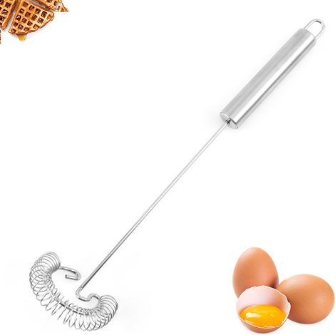 LYERCW - Fouet spiralé, longueur : 31,5 cm, acier inoxydable 18/10, compatible lave-vaisselle, argenté, acier inoxydable 18/0 (1/3)