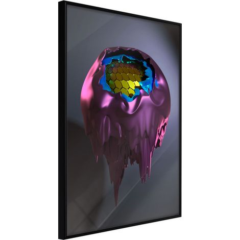 Affiche Murale Encadrée "Throng of Thoughts" 21 x 30 cm Noir