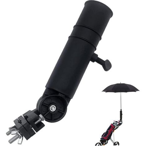 Supporto regolabile per ombrellone da golf, sedie da pesca e buggy. Morsetto universale in plastica PP, per pali di ombrellone fino a 40 mm di diametro. (1/5)