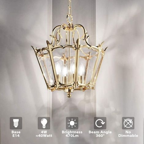 4 W E14 C35 LED-Glühbirne, entspricht 40 W Halogenglühbirne, 470 Lumen, AC 220–240 V – Kaltweiß 6500 K – 270° Abstrahlwinkel, 6er-Pack. (1/4)