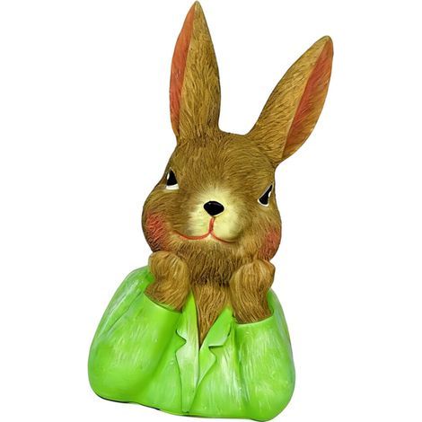 Sculpture de lapin de pâques, décoration de maison, pièce-Vert