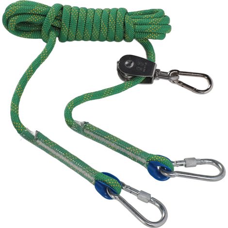 Câble d'attache réfléchissant pour chien, poulie rotative à 360 degrés, pour cour de Camping en plein air, 16,4 pieds, vert (1/5)