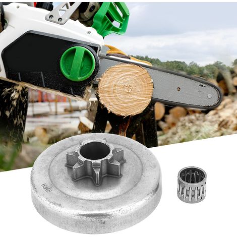 Pignon de tambour d'embrayage en acier inoxydable à 7 dents compatible avec les scies électriques Husqvarna 340, 345, 350, 445 et 450. (1/5)