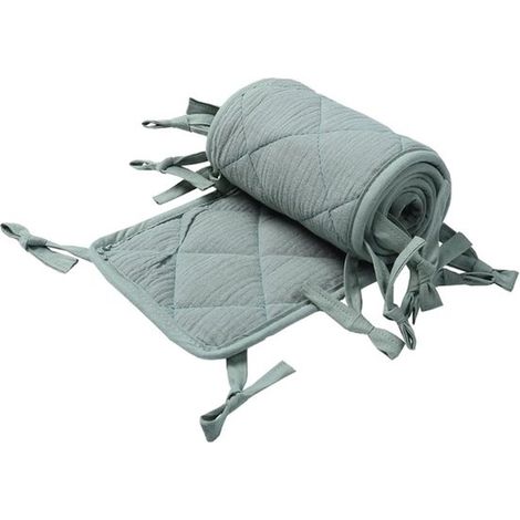 Tour de lit bébé – 60 x 15 cm – Coton – Résistant aux morsures – Protection de rail – Berceau (1/5)