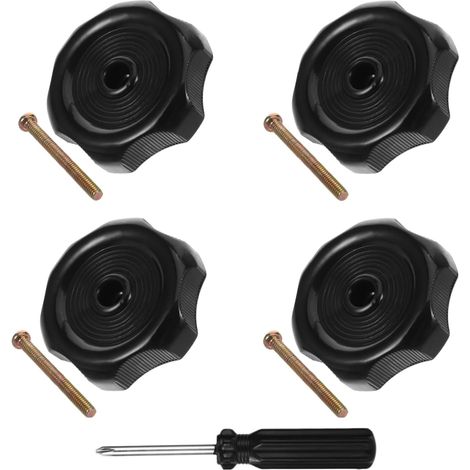 Ensemble de 4 pièces noires pour poignées de fenêtre à bascule de camping-car (vis et tournevis inclus) (1/5)