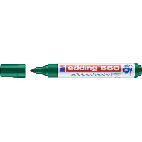 Rotulador edding para pizarra blanca 660 color verde punta redonda 1,5-3 mm