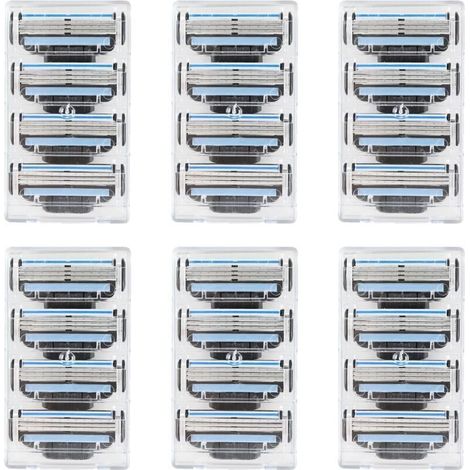 24 Lames de Rasage, Recharge Compatible avec Poignée 3, Triple Lame, Design Anti-Blocage, Bandes Lubrifiantes, Parfait pour Peaux Sensibles-Produit compatible (1/4)