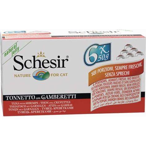 Schesir, tonno e gamberetti, conf. 6x50 gr (1/2)