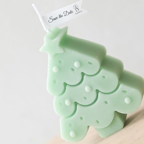 Aromakerze in Baumform, Weihnachtsbaum-Weihnachtsdekoration, Schreibtisch-Bastelidee, Geschenk, Grün (1/5)