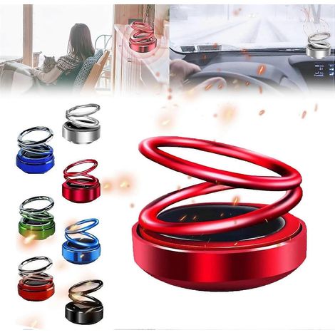 Mini chauffage moléculaire cinétique portable pour voiture, aromathérapie, chauffage solaire à double anneau rotatif automatique, décoration d'aromathérapie pour voiture (1 pièce) (1/4)