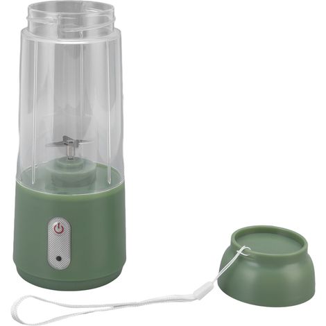 300-ml-Personal-Blender, USB-wiederaufladbar, kabellos und tragbar, mit Edelstahlklinge für Milchshakes und Smoothies, hellgrün. (1/5)