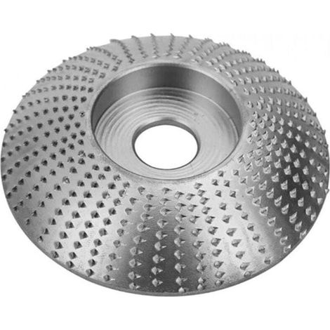 Disque de sculpture sur bois pour meuleuse d'angle, diamètre extérieur 85 mm (arc argenté) (1/4)