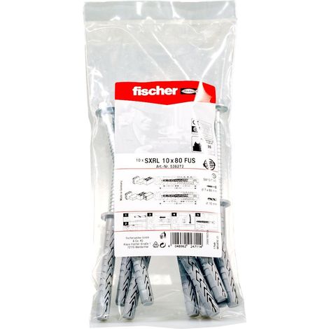 fischer SXRL 10x80 FUS B NV 10 pièces
