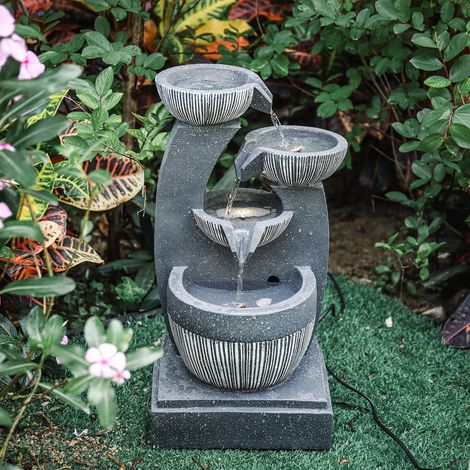 Outdoor LED Lights Electric Powered Garden Statues Decor Fountain