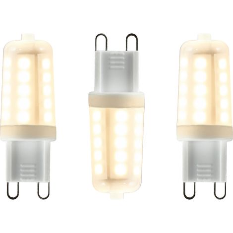 Litecraft Light Bulb G9 3.5 Watt Dimmable 4000K Cool White LED in Frosted - 3 Pack (1/2)
