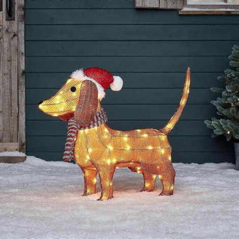 Décoration de Noël lumineuse en métal pour jardin extérieur Livrdious - Films de Noël en liquidation (1/5)