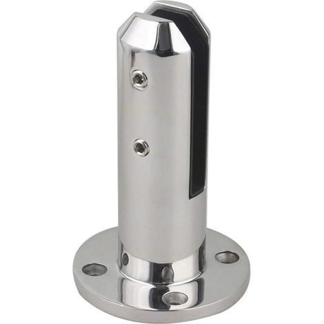Pince Verre - Support Spigot Acier Inoxydable pour Balustrade Piscine Balcon - Adapté Verre 8 à 12 mm - Lot de 1