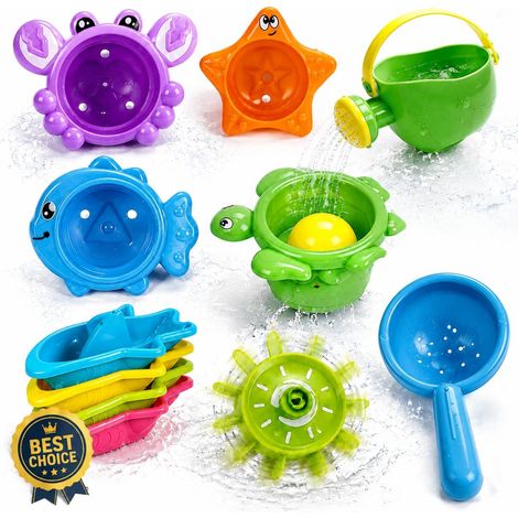 Bath Toy and Pool Toy for Children Water Games Baby 1 2 3 Years for Bathtub and Paddling Pool Montessori Educational Set Summer Outdoor Game Boy Girl (1/4)