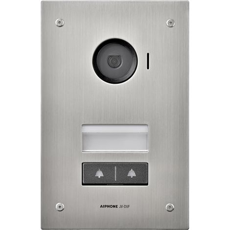 Platine JV vidéo, encastrée, avec 2 boutons d'appel pour 2 moniteurs JV1MD - AIPHONE JV2DVF