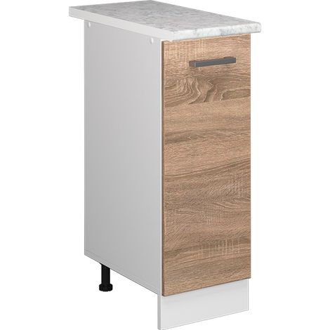Armadio cucina dispensa alto R-Line, Sonoma, 30 cm , PL Marmo, Vicco