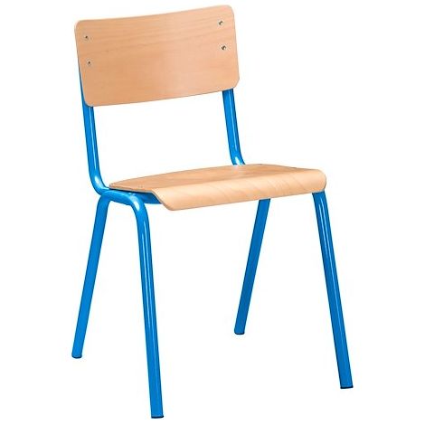 Chaise scolaire SYLLAB Taille 6 - CM2/ Collège /Lycée bleu - Lot de 2 - Maxiburo