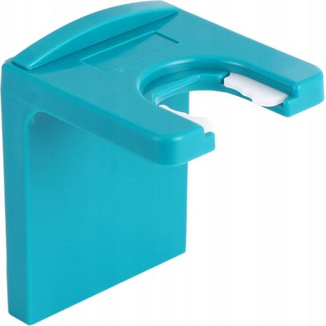 Gancio appendiabiti da bagno in plastica resistente con manico verde.