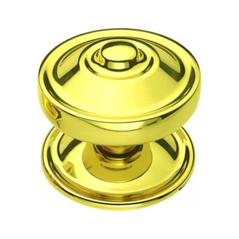 Ouvre&Déco – Pommeau de tirage en laiton poli – Diamètre 90mm – Hauteur 80mm – Accessoires inclus : vis à bois et clé alène